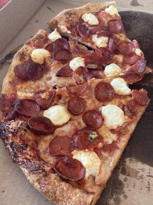 Honey boy pizza with double pepperoni