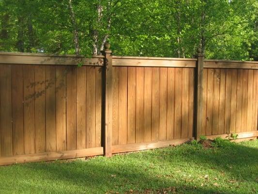 6-foot high, classic style with ball tops — an elegant privacy fence