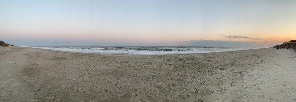 The beach from right off one of the boardwalks within the park.