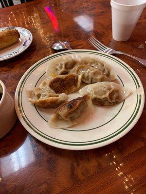 Fried dumpling are the best!  Homemade. So good!