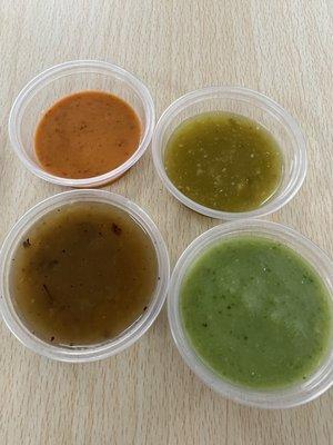 Salsa options, more available.