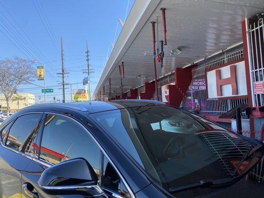 Damaged vehicle after wash at Noho carwash