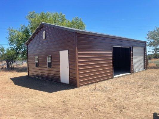 Exterior of new garage.