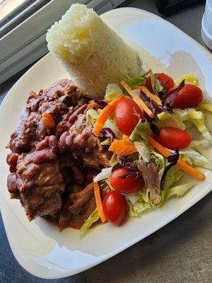 Stewed peas, veggies