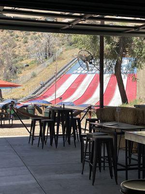 View of the Mountain Slide from bar area