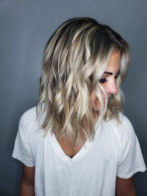 Blonding with contrast.