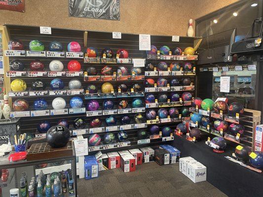 Large selection of bowling balls from the best brands!