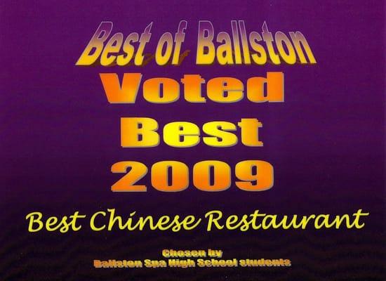 ballston spa high school voted best chinese restaurant in 2009