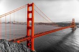 Golden Gate Bridge (GGB)...metaphor for going from  - to + or from disease to health)
 
 GGB was designed by Joseph Strauss in 1917.