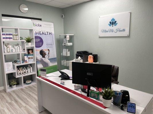 Front Desk of MiraMe Health.