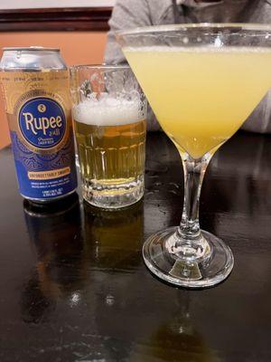 Beer + Passion Fruit Martini