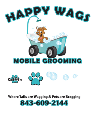 Happy Wags Mobile Grooming is proudly serving the Lowcountry Charleston area.  Call to make an appointment.