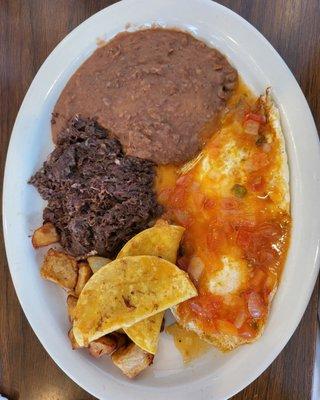 Quesadillas breakfast plate