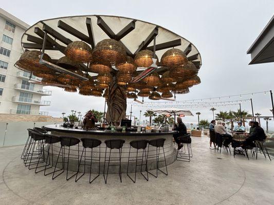 Bar with view of the beach