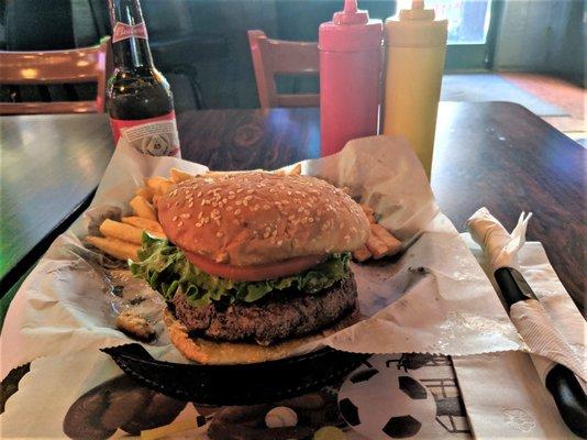 Classic Burger with fries