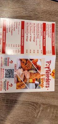 Top Tenders Menu