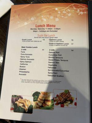 Lunch Menu