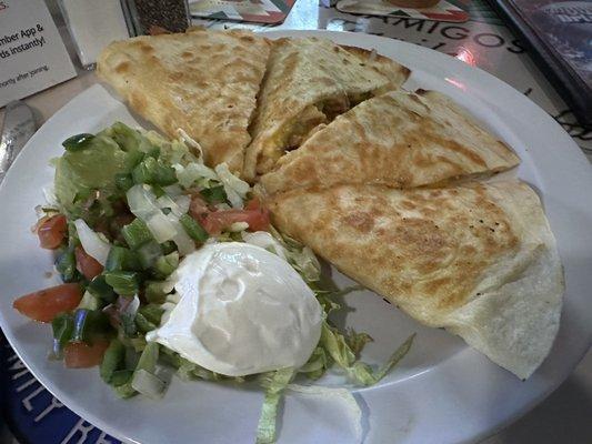 Chicken Quesadilla ($10.79) from appetizers (2/10/2023)