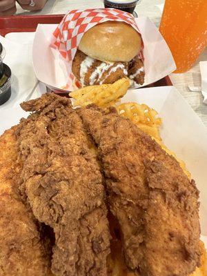 Chicken sandwich and Huge chicken Tenders!