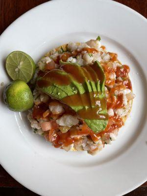 Ceviche tostada