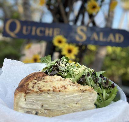 Quiche with salad