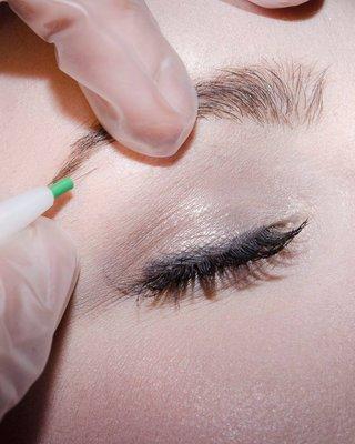 Permanently shape your brows with Electrolysis.