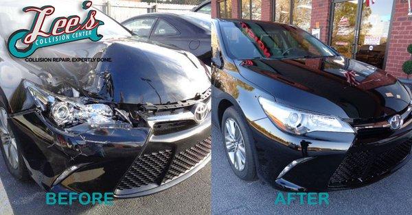 Before and After Repair of a Toyota Camry (1-24-19)