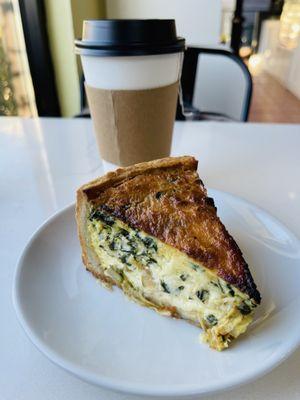 Spinach & artichoke quiche