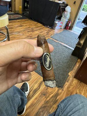 Davidoff cigar at the Cigar Barn & Lounge