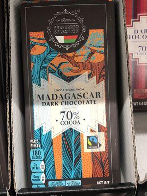 Madagascar, dark chocolate, 70%  Lead and cadmium not listed