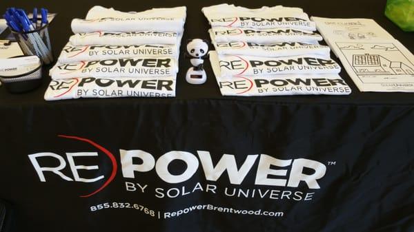 Free T-shirts for solar supporters.