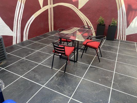 The finished patio