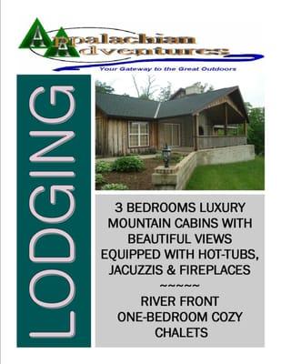 quality LODGES - Mountain-Top and River-Front