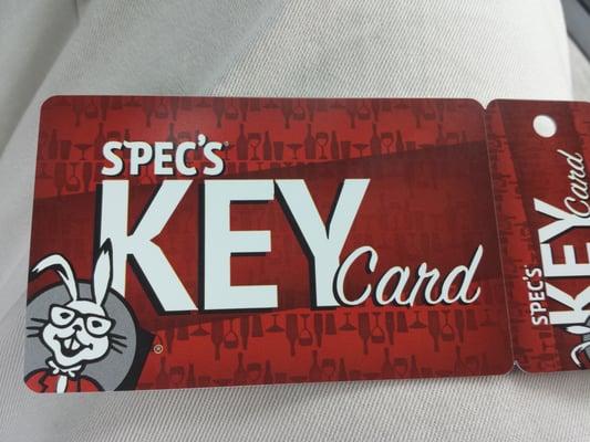 Don't forget to sign up for the specs key card to take advantage of in store discounts