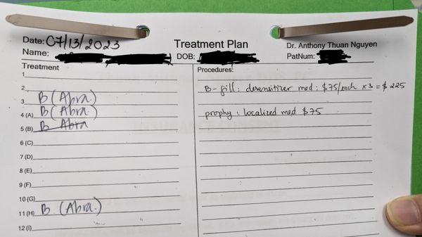 Requiring unnecessary add-ons and not giving patients the choice to decline these options for service.