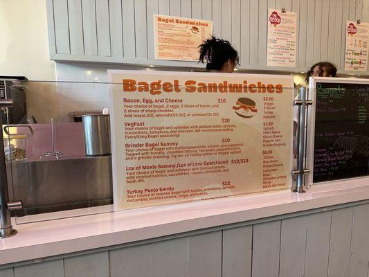 Bagel menu