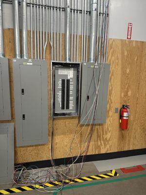 Commercial conduit & panel board installation for amazon fresh.