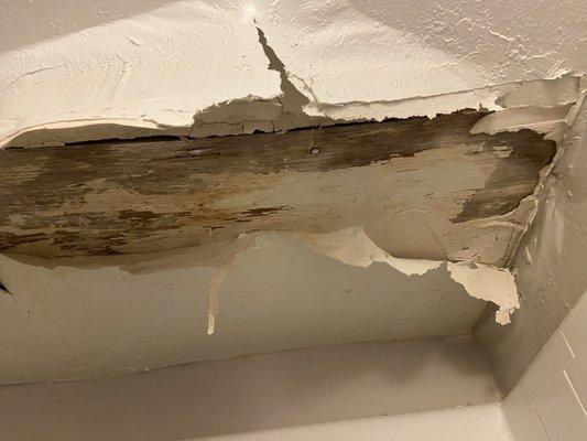 Bathroom ceiling damage