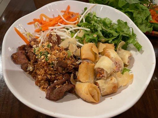 Grilled pork and egg roll Banh Hoi