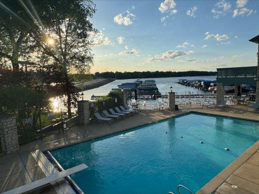 A photo of the members-only pool area