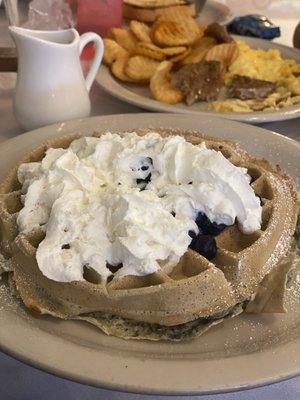 Topped Blueberry Vanilla Waffle