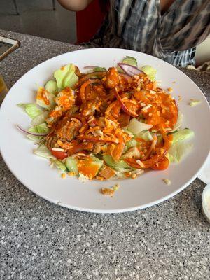 Crispy buffalo chicken salad