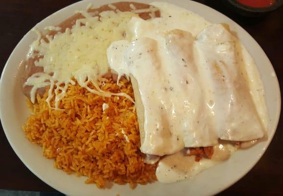 Enchiladas de Crema.  So much food!