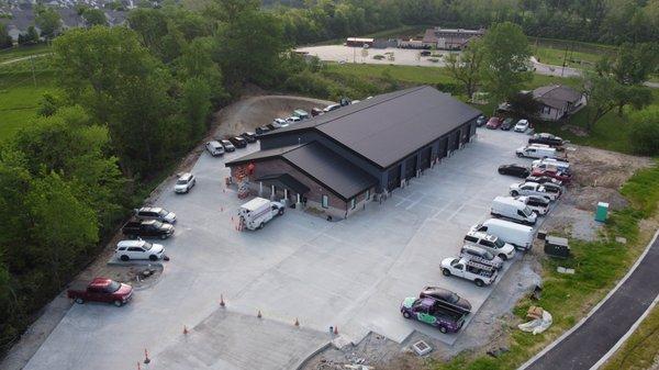 Len's Auto Repair Cottleville during the final stages of construction in early 2022.