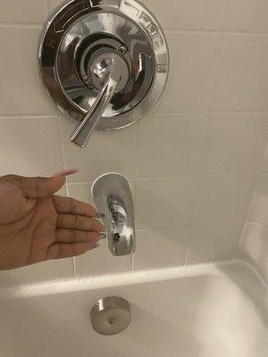 There is no way to take a shower, they down graded my faucet