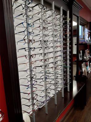 Large selection of frames.