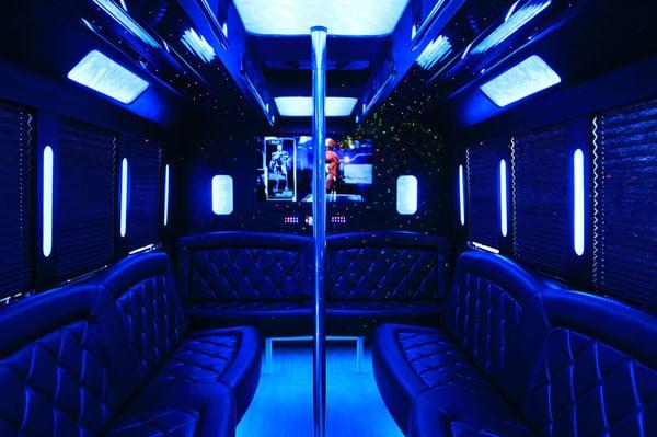 Party bus interior