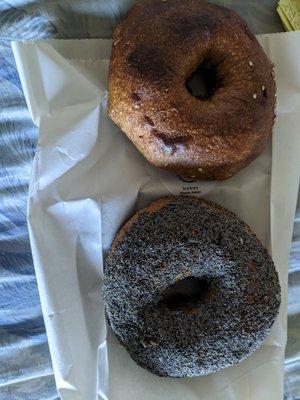 Cinnamon raisin and coffee bagel (today's special), shelter in place