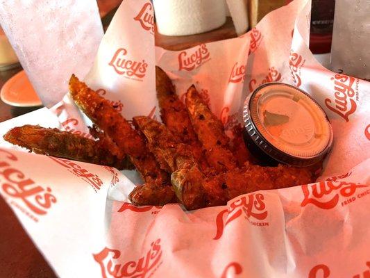 Fried Pickles ~ Lucy's Fried Chicken S. Austin