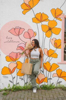 Our wild flower mural is a perfect for portraits!